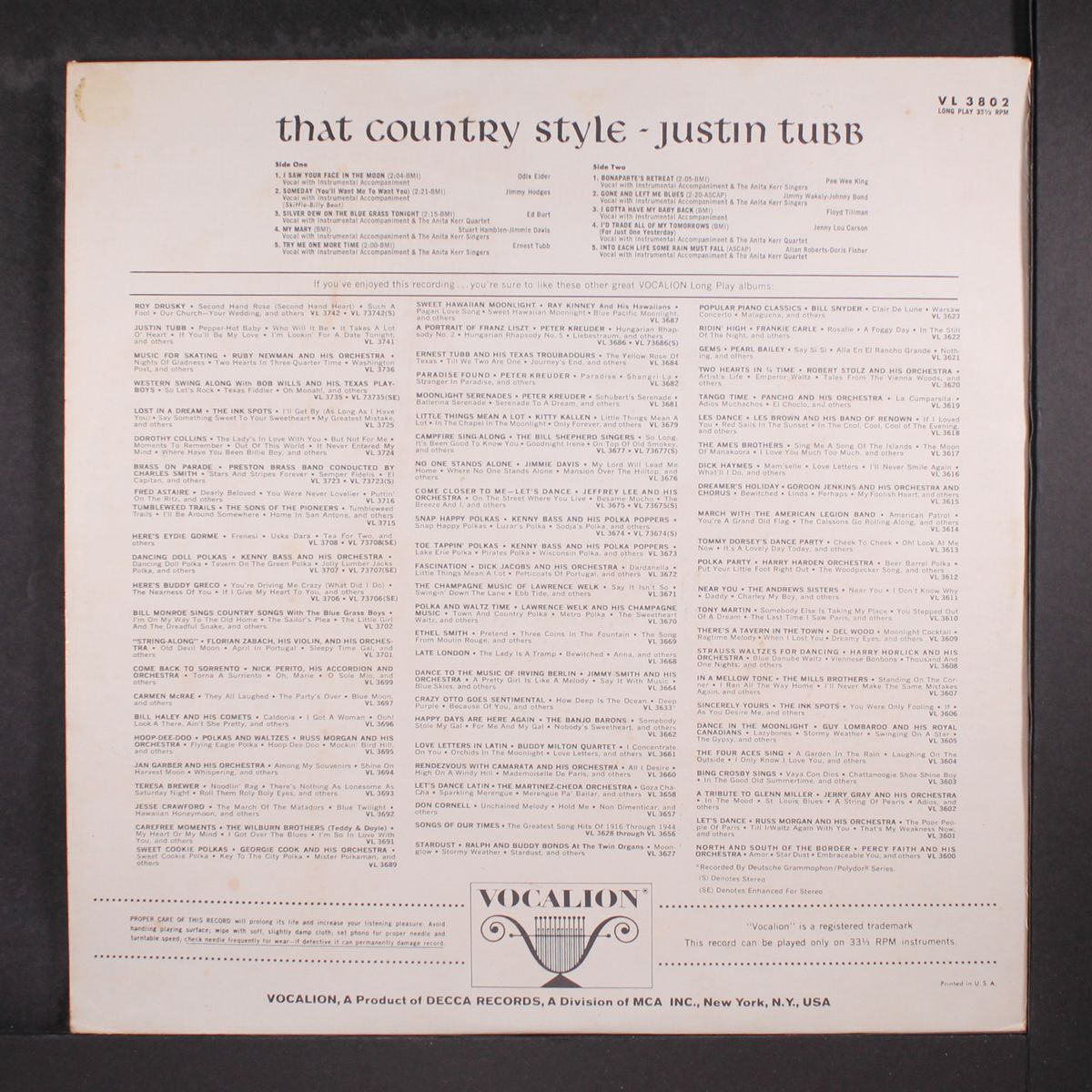 that country style by JUSTIN TUBB