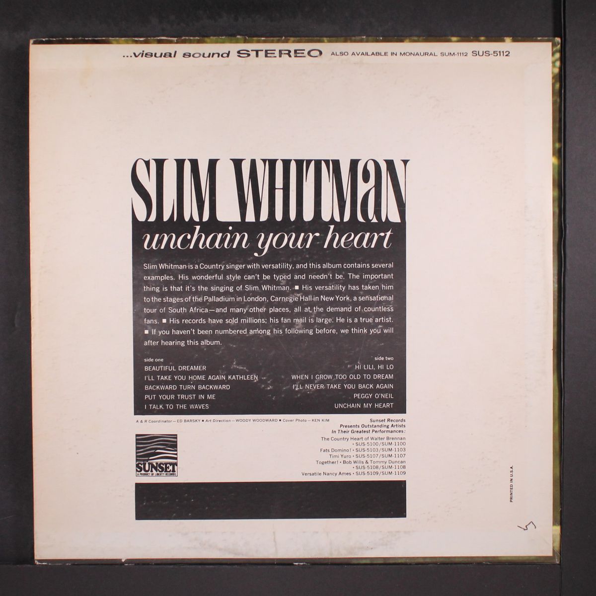unchain your heart by SLIM WHITMAN