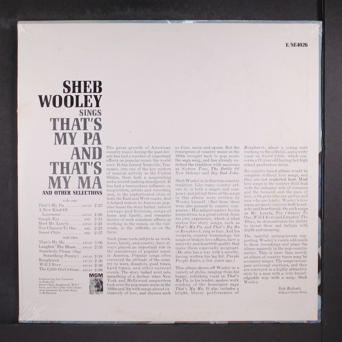that's my pa & that's my ma by SHEB WOOLEY