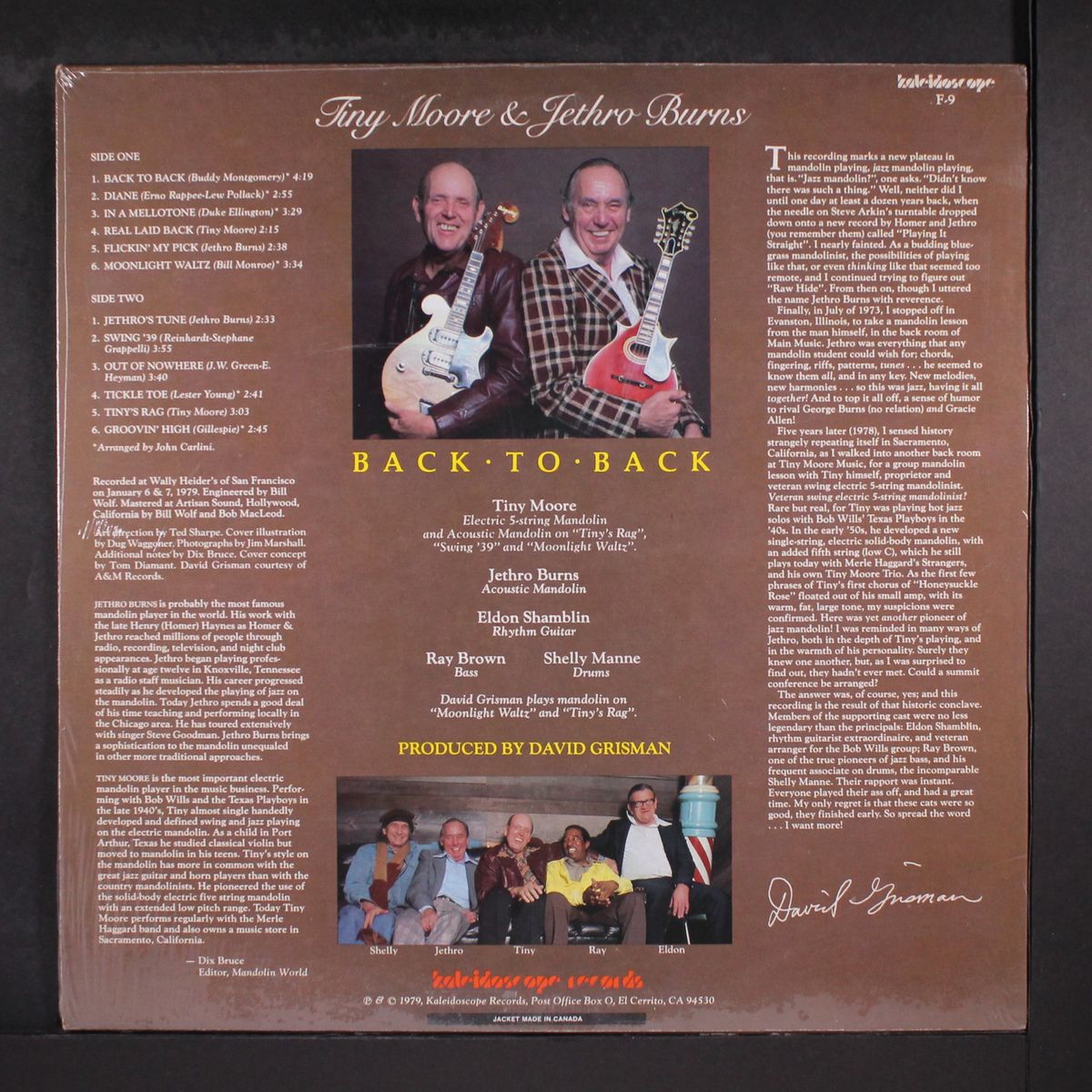 back to back by TINY MOORE & JETHRO BURNS