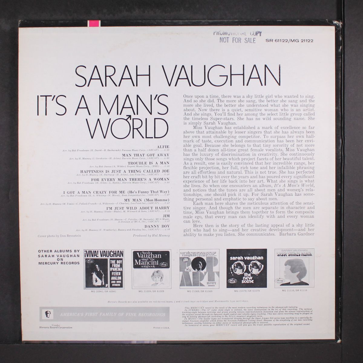 it's a man's world by SARAH VAUGHAN