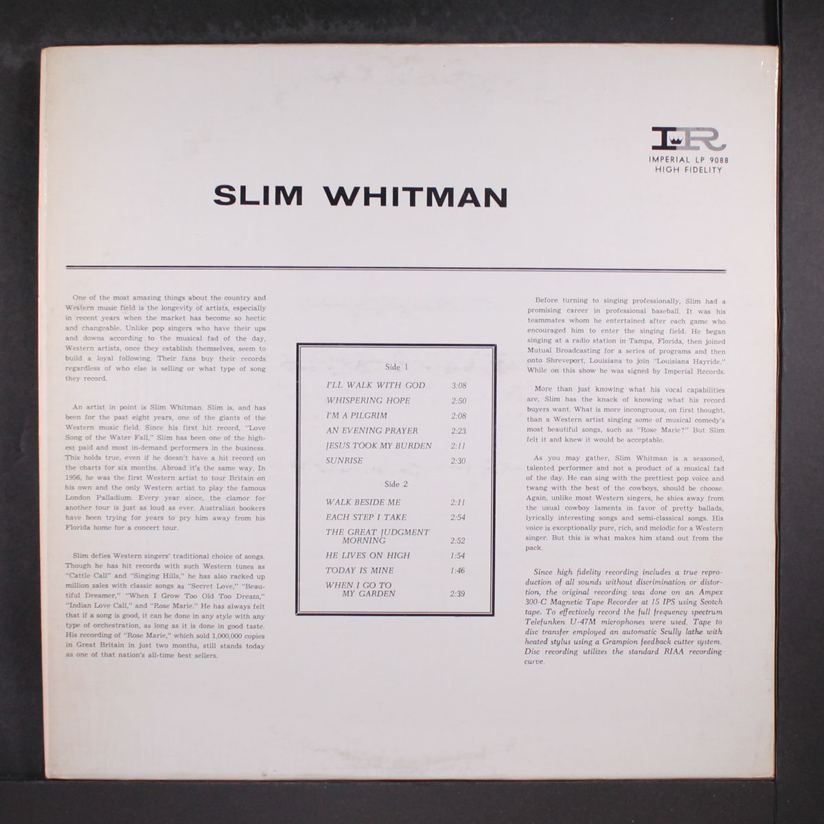 i'll walk with god by SLIM WHITMAN