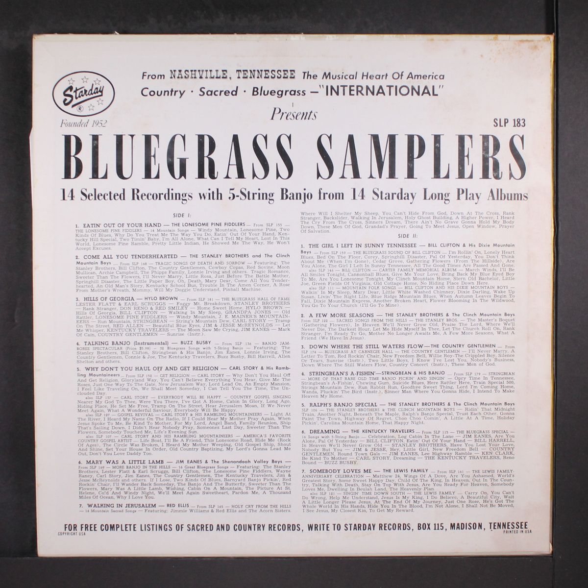 bluegrass samplers by VARIOUS