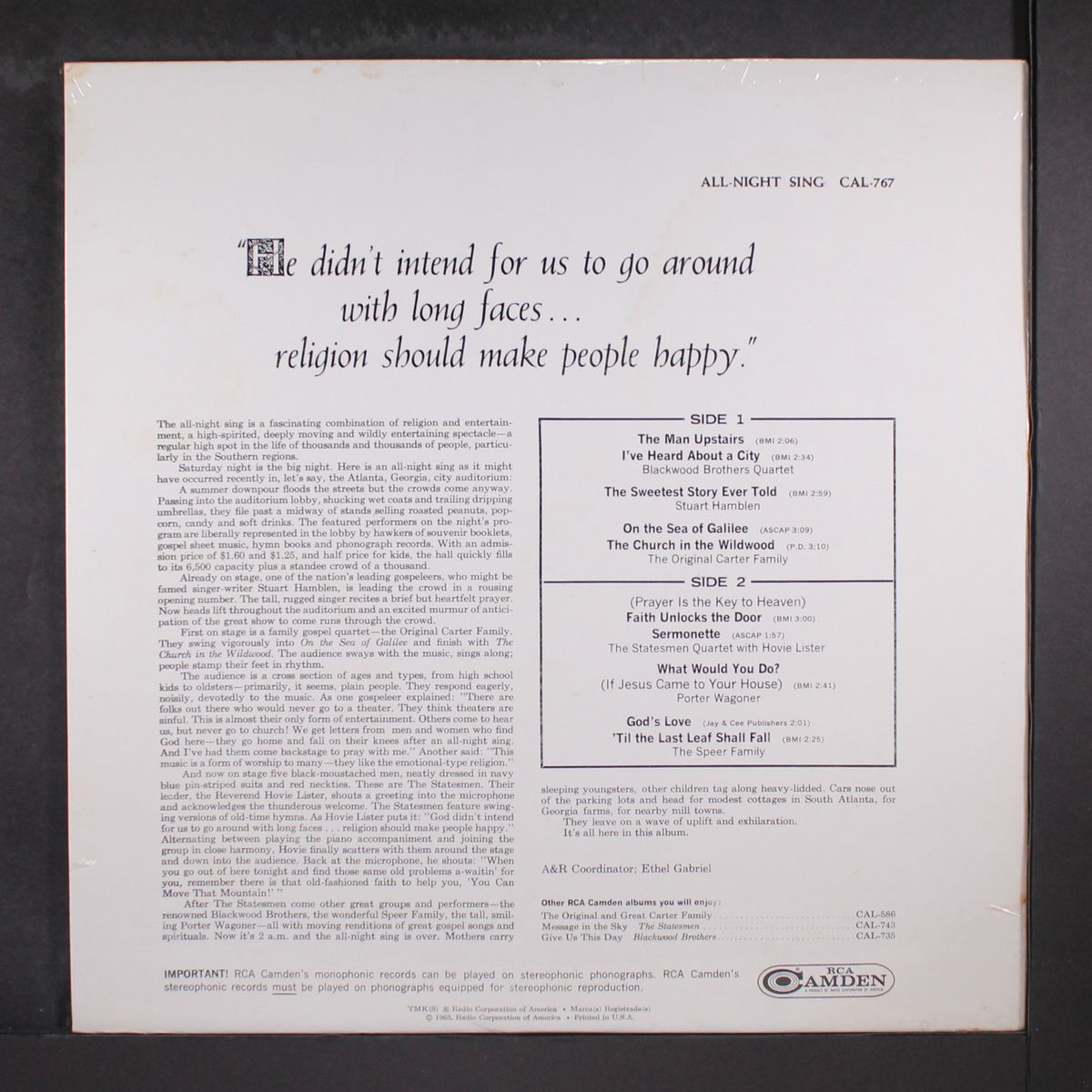 all-night sing by VARIOUS