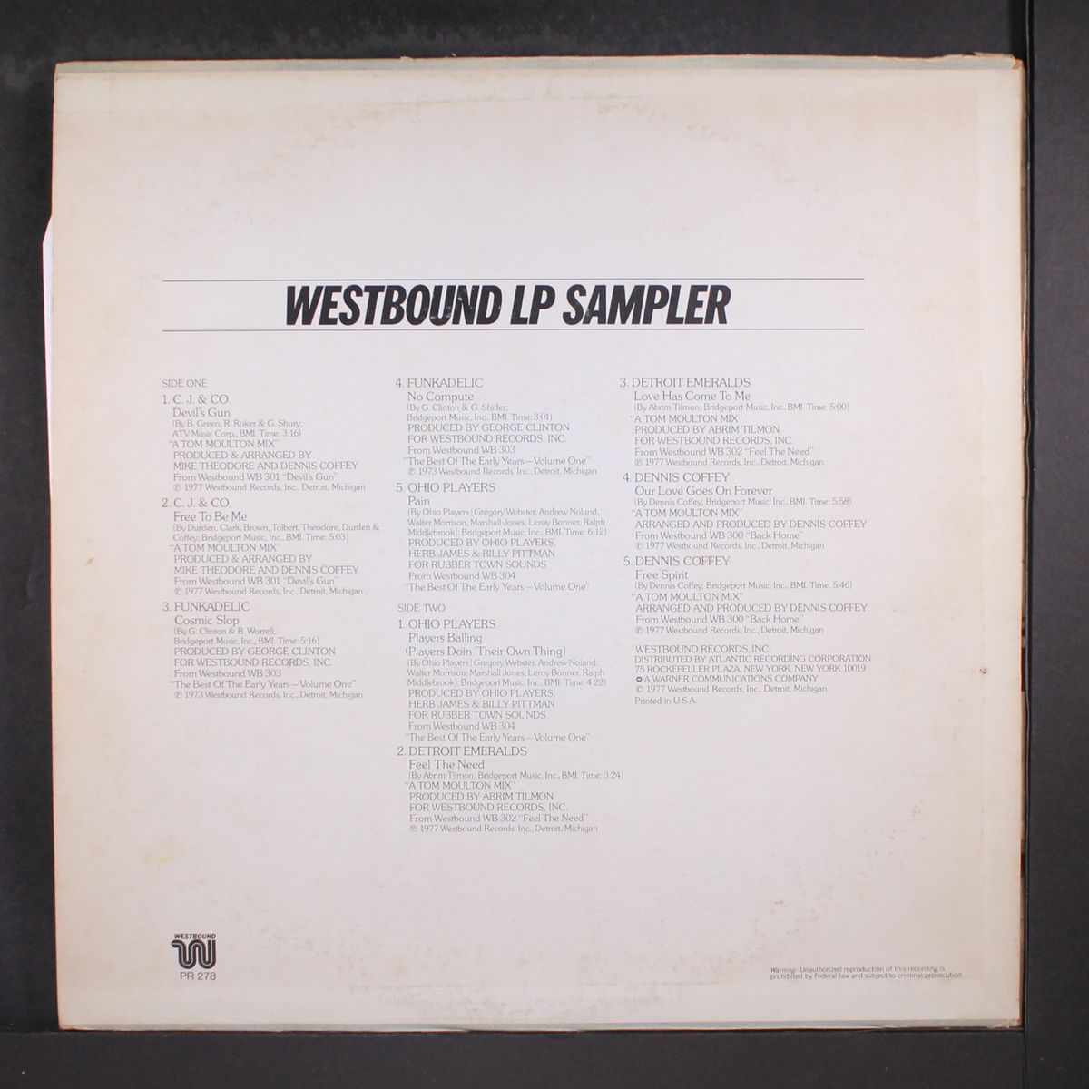 westbound lp sampler by VARIOUS