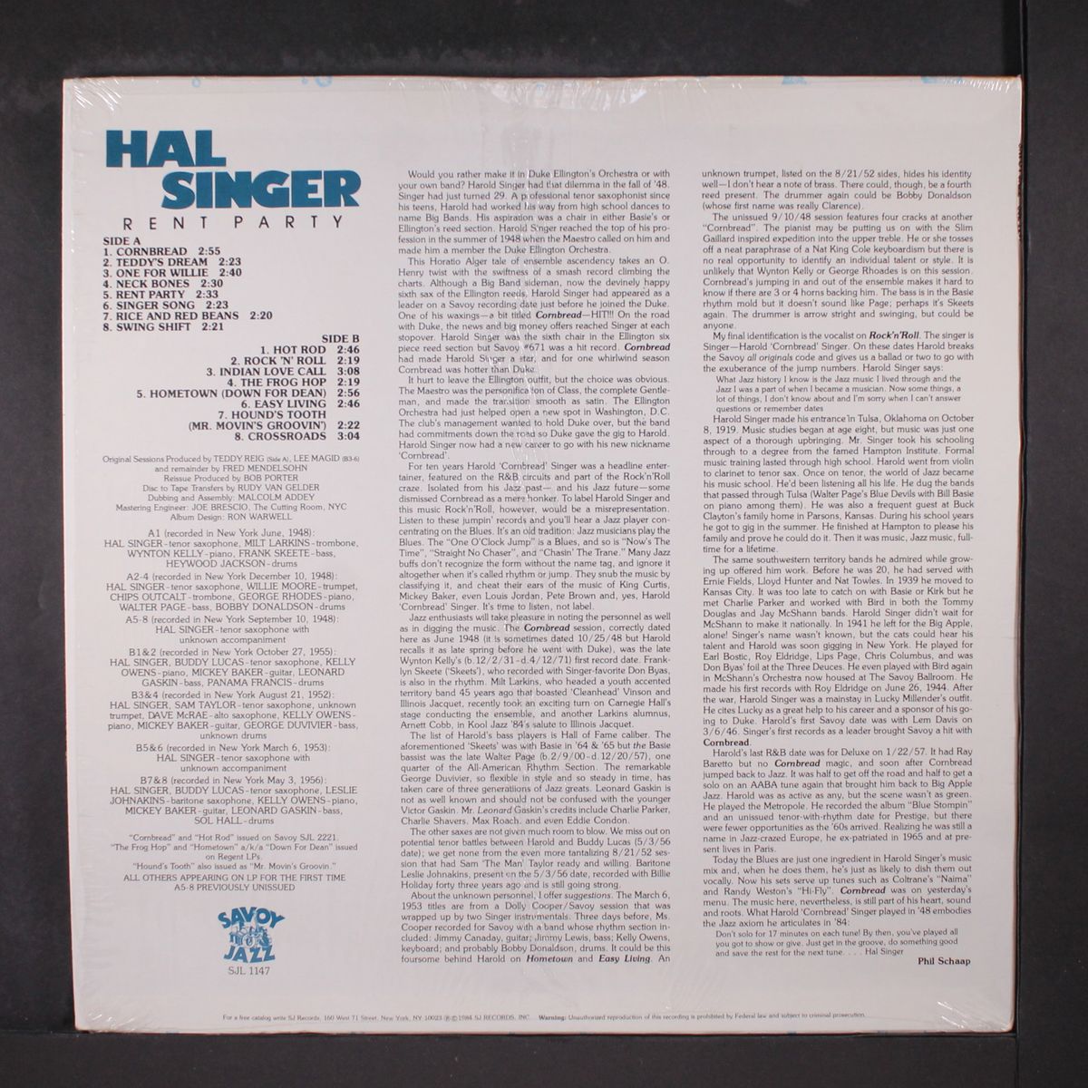 rent party by HAL SINGER