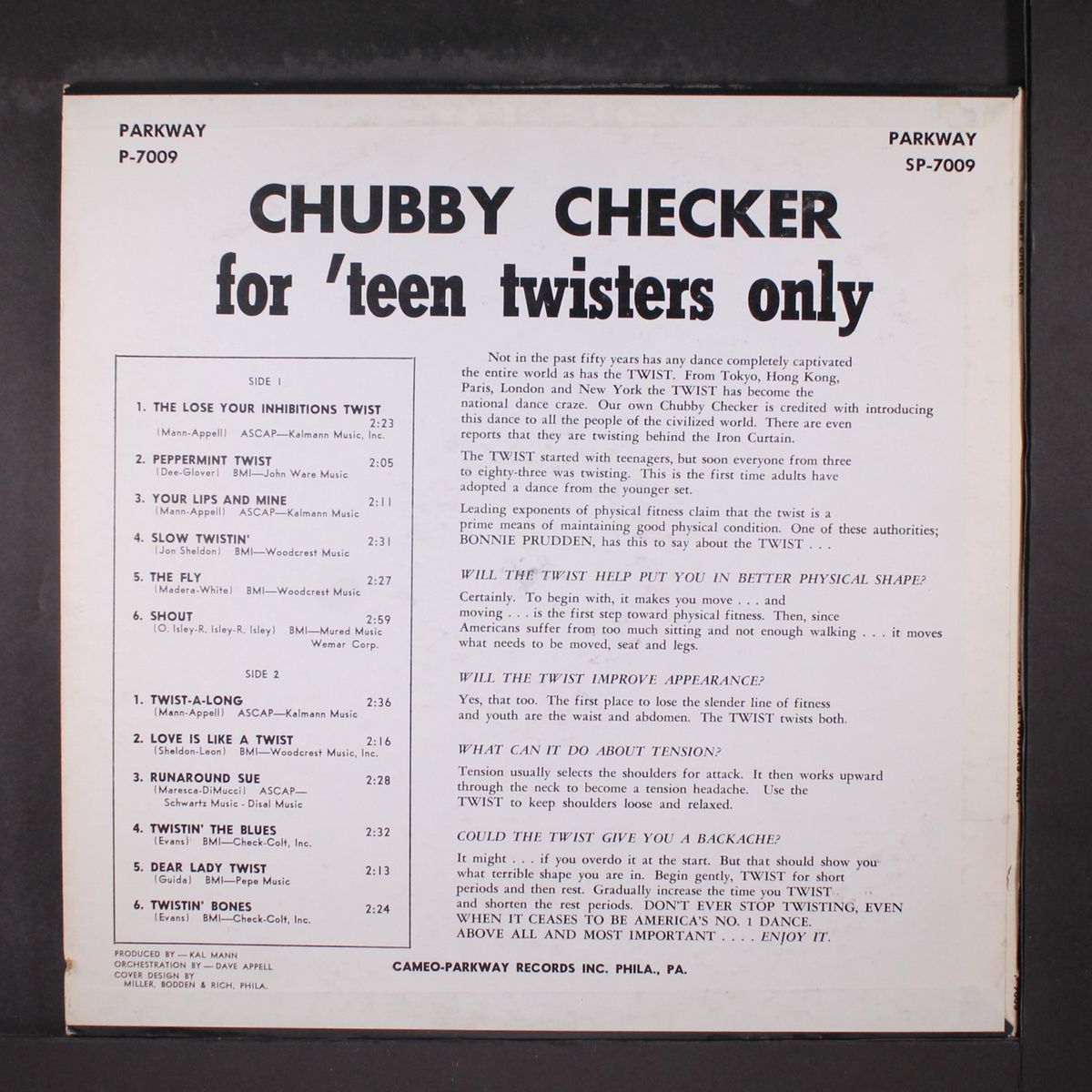 for teen twisters only by CHUBBY CHECKER