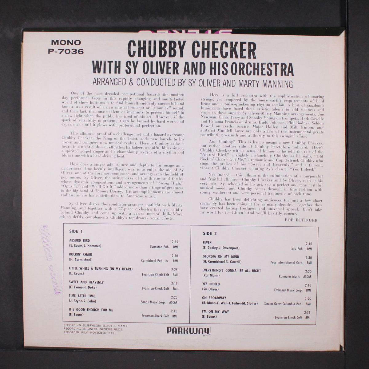 with sy oliver by CHUBBY CHECKER