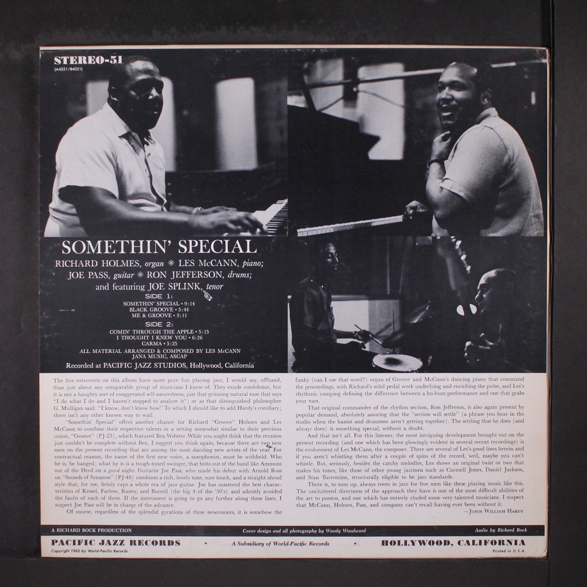 somethin' special by RICHARD 'GROOVE' HOLMES / LES MCCANN