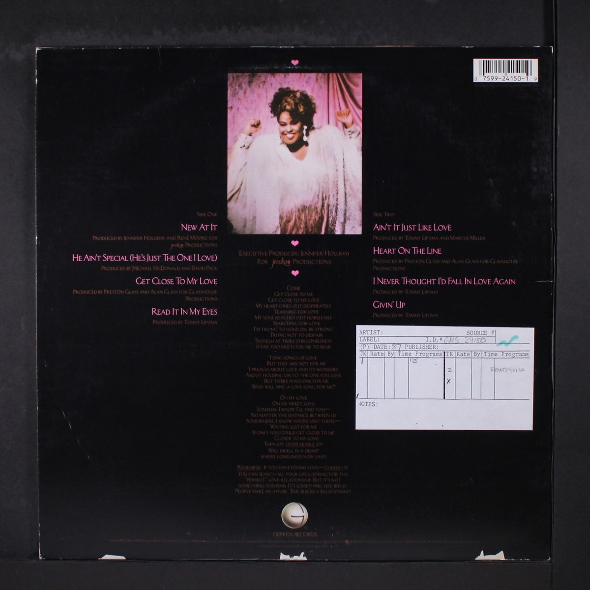 get close to my love by JENNIFER HOLLIDAY