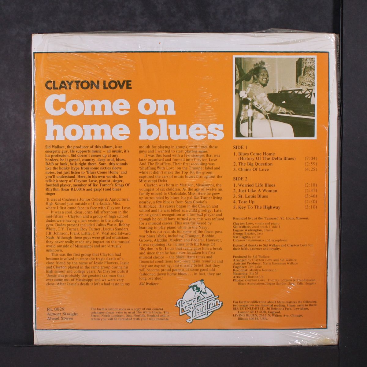 come on home blues by CLAYTON LOVE