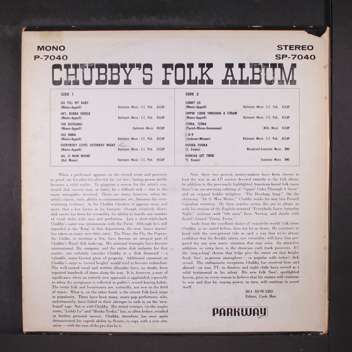 folk album by CHUBBY CHECKER