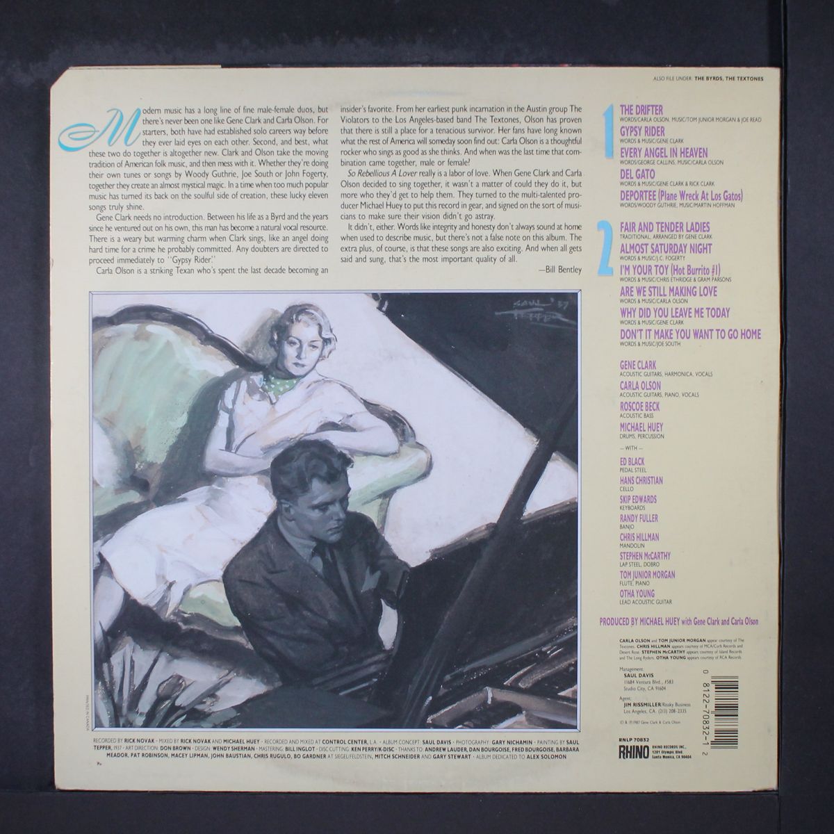 so rebellious a lover by GENE CLARK & CARLA OLSON