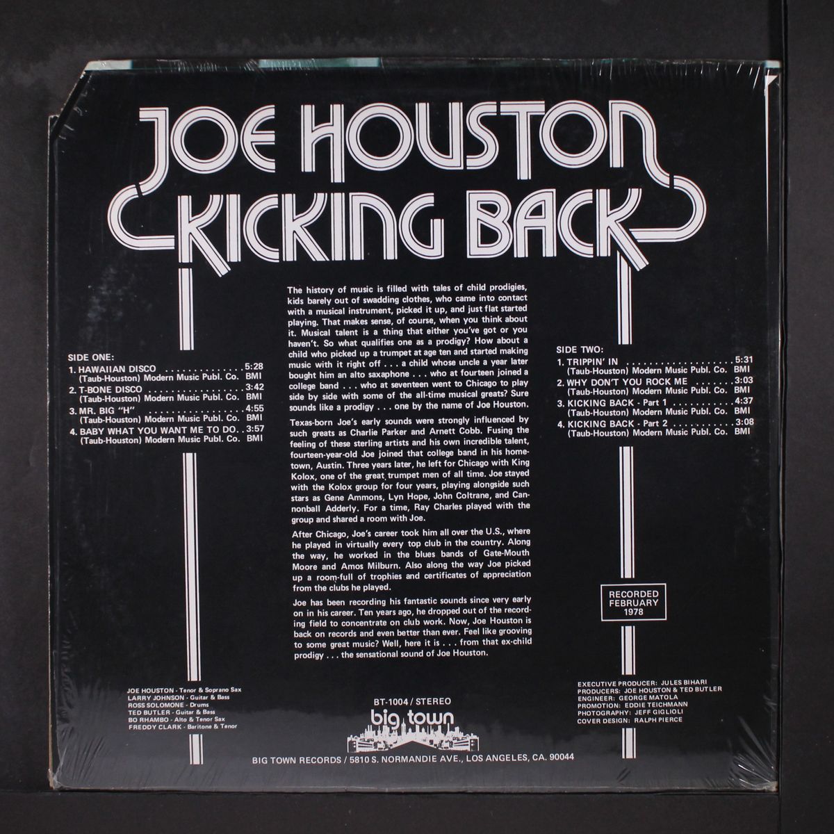 kicking back by JOE HOUSTON