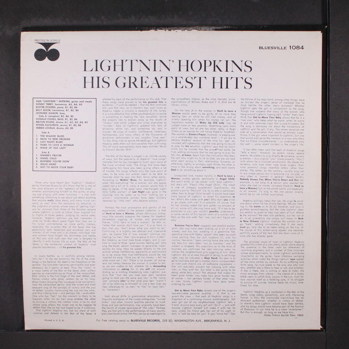 his greatest hits by LIGHTNIN' HOPKINS
