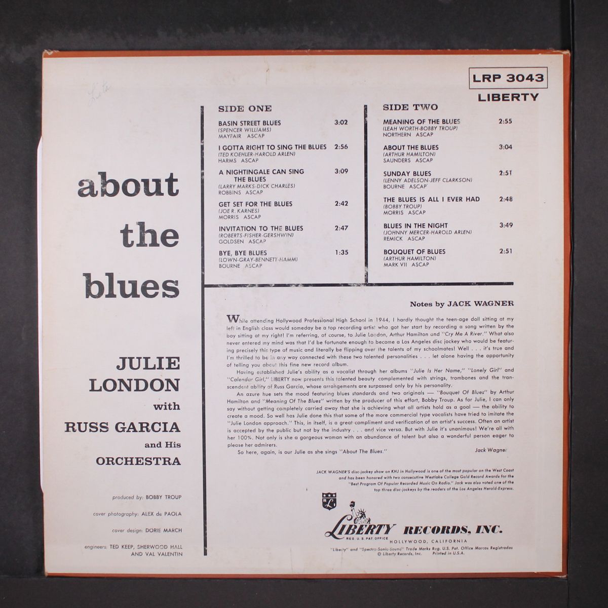 about the blues by JULIE LONDON