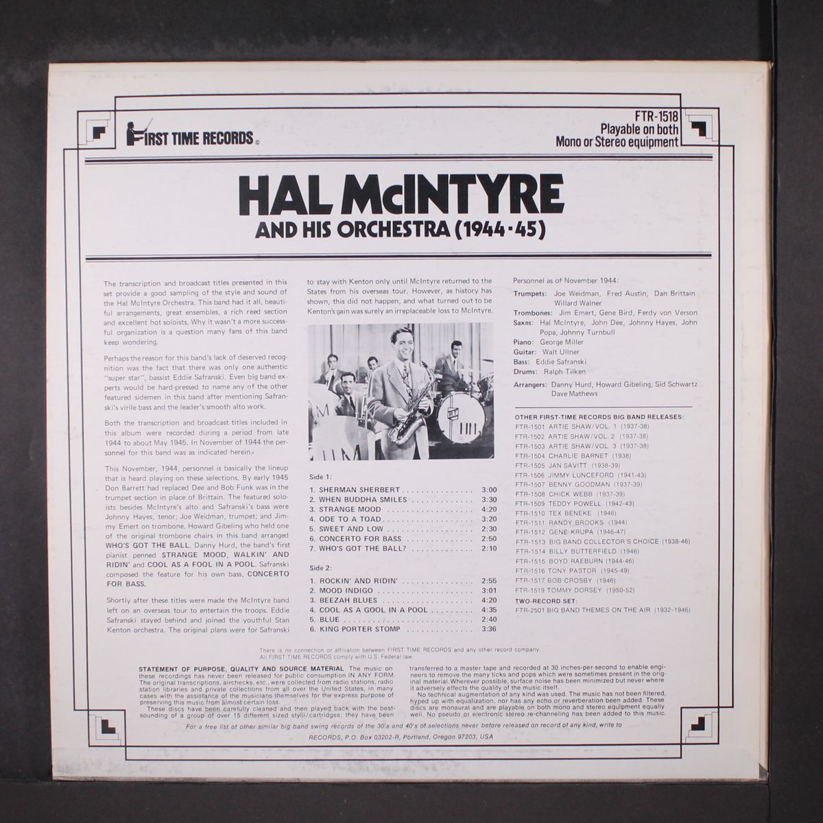 1944-45 by HAL MCINTYRE