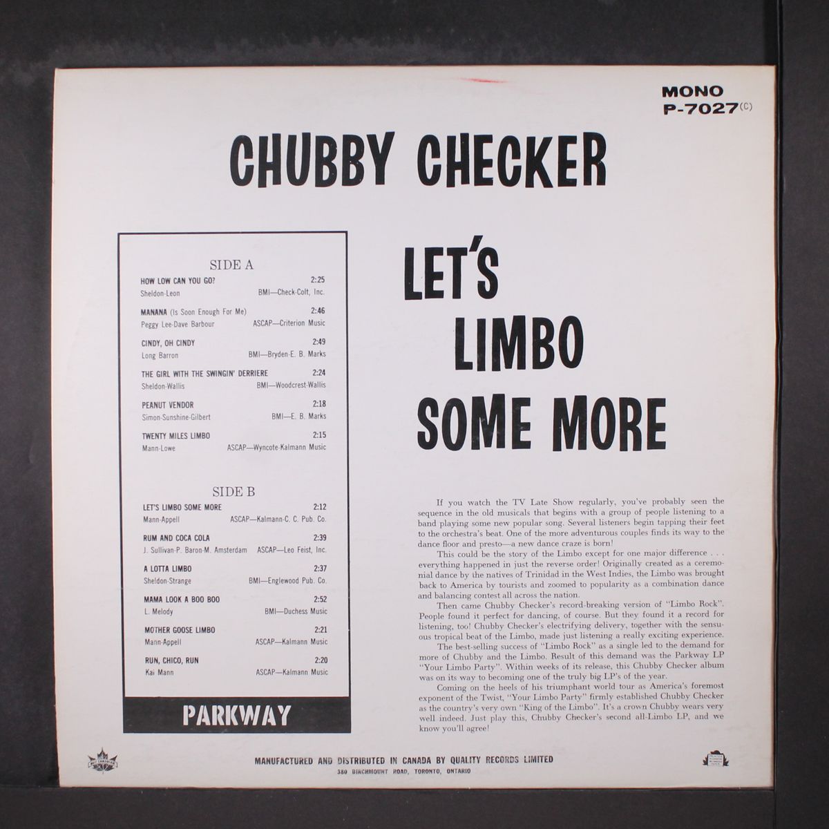 let's limbo some more by CHUBBY CHECKER