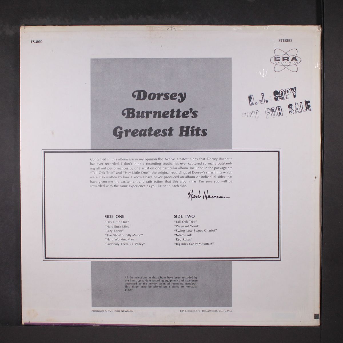greatest hits by DORSEY BURNETTE