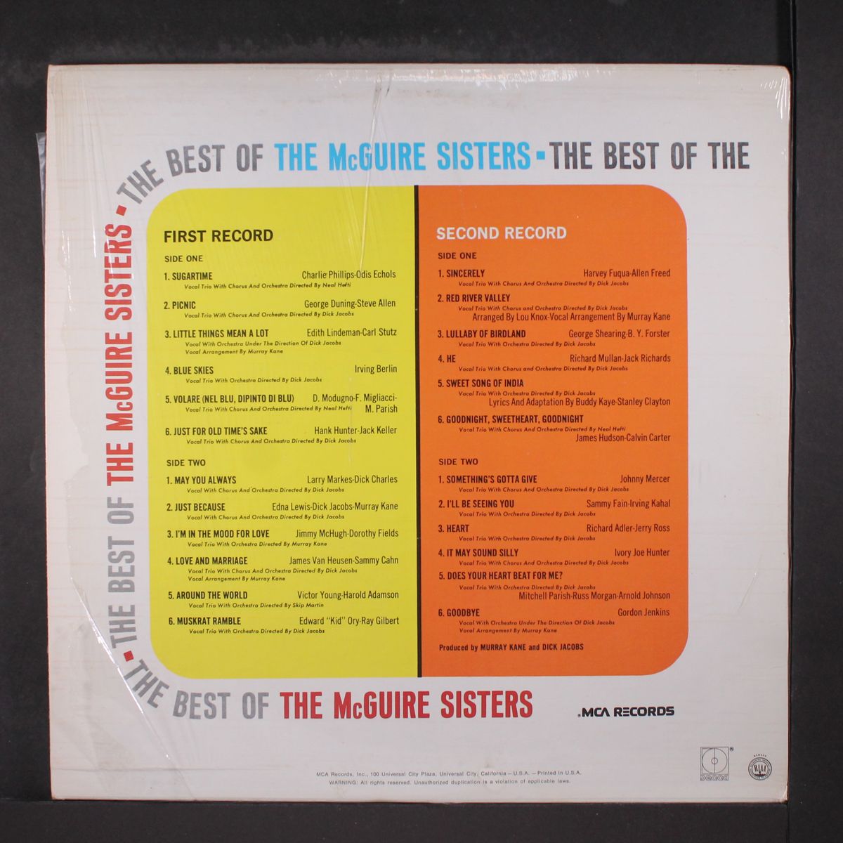 best of by MCGUIRE SISTERS