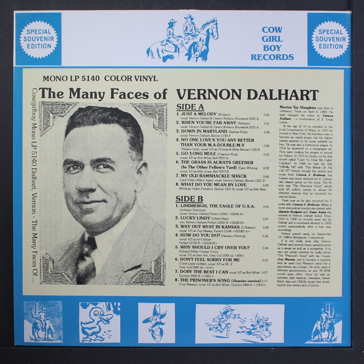 the many faces of by VERNON DALHART