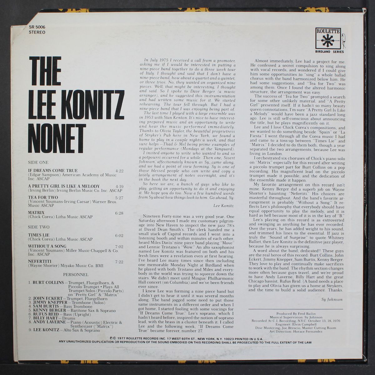 the lee konitz nonet by LEE KONITZ