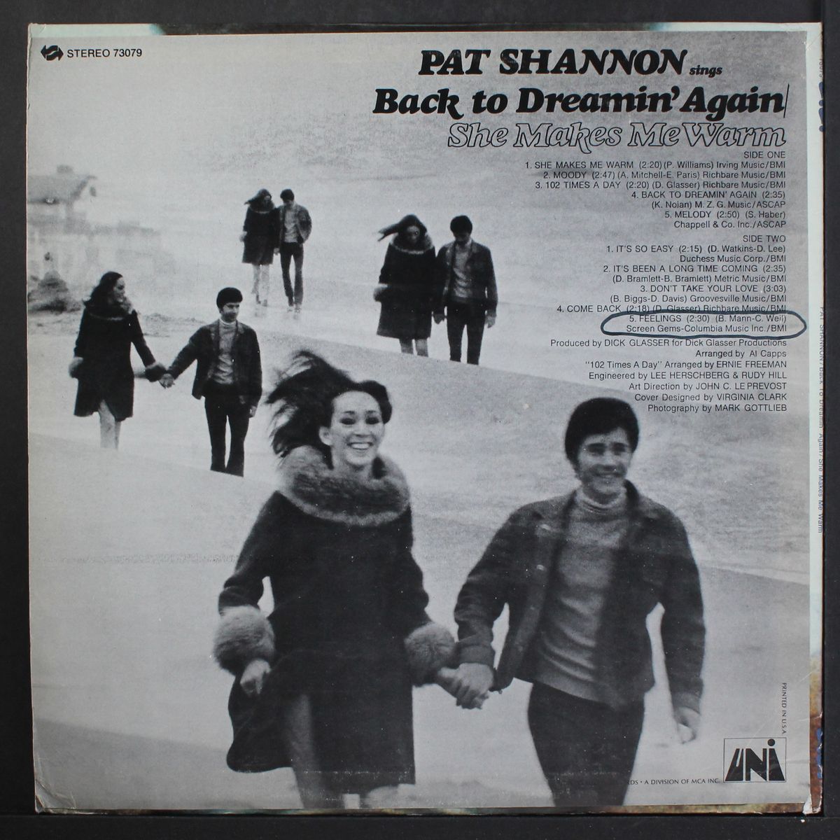 back to dreamin' again / she makes me warm by PAT SHANNON