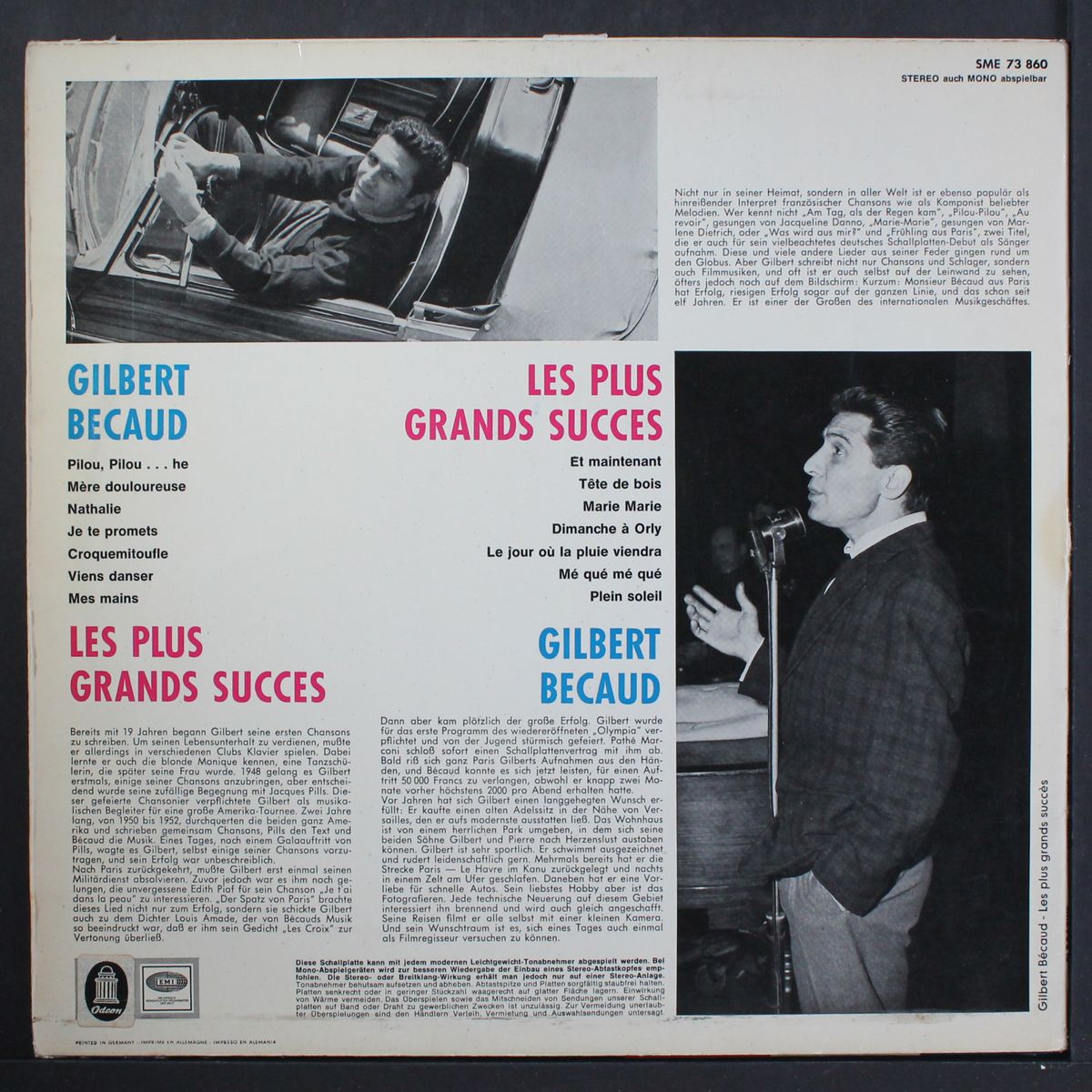 les plus grands succes by GILBERT BECAUD