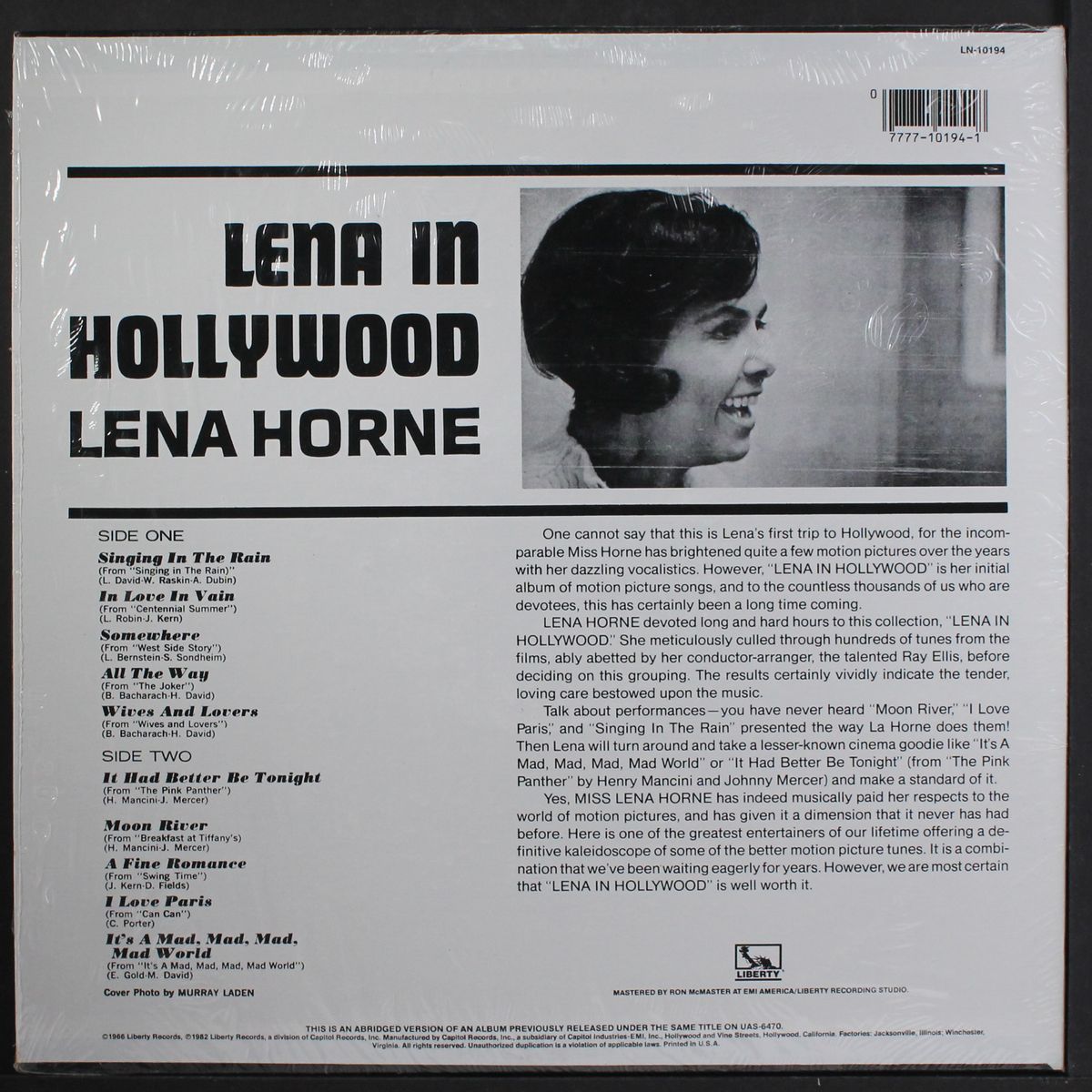lena in hollywood by LENA HORNE