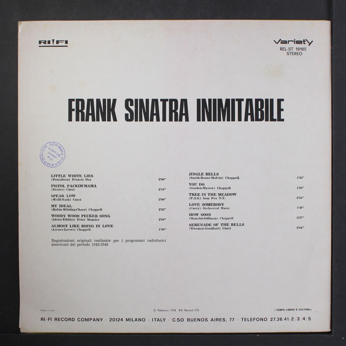 inimitabile by FRANK SINATRA