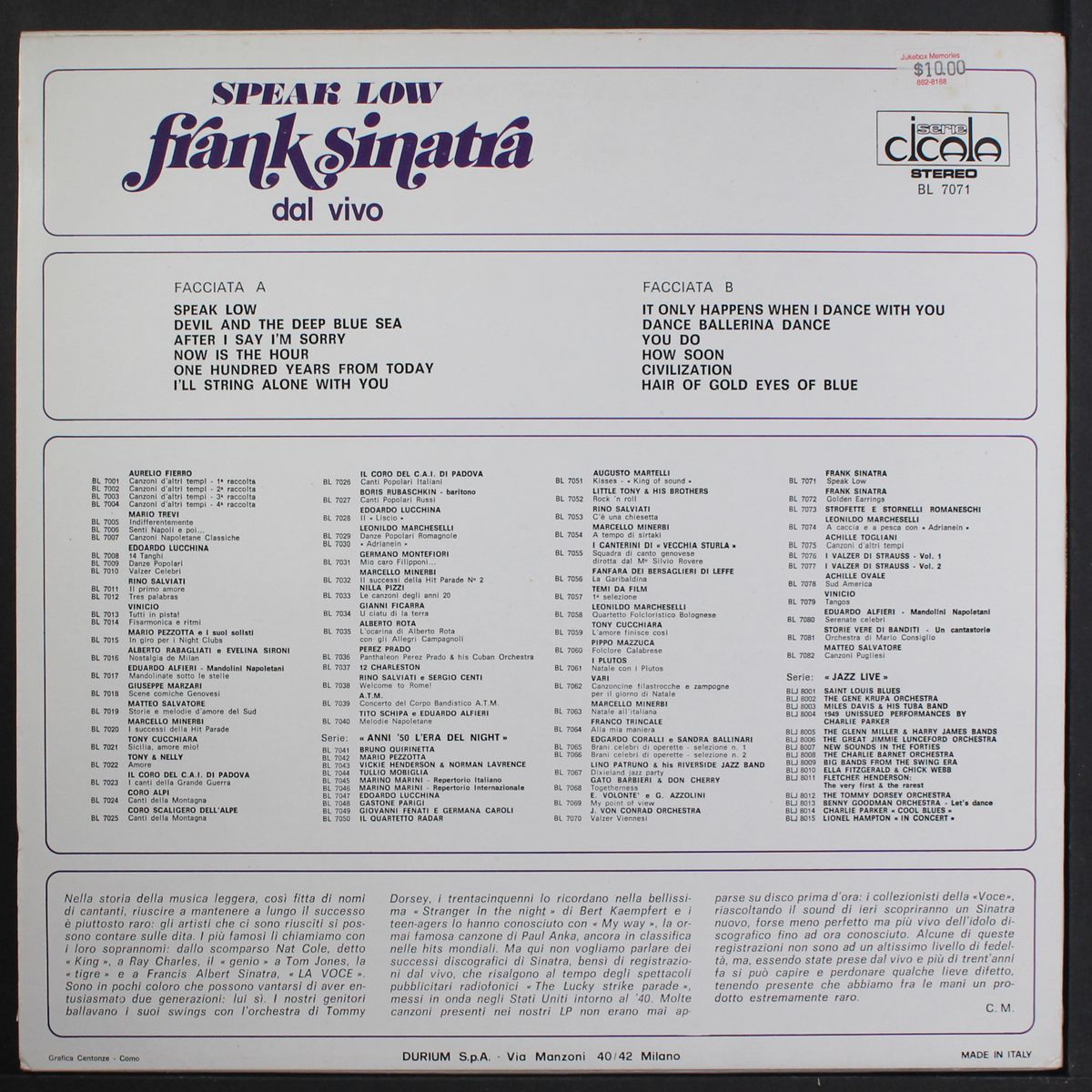 speak low by FRANK SINATRA