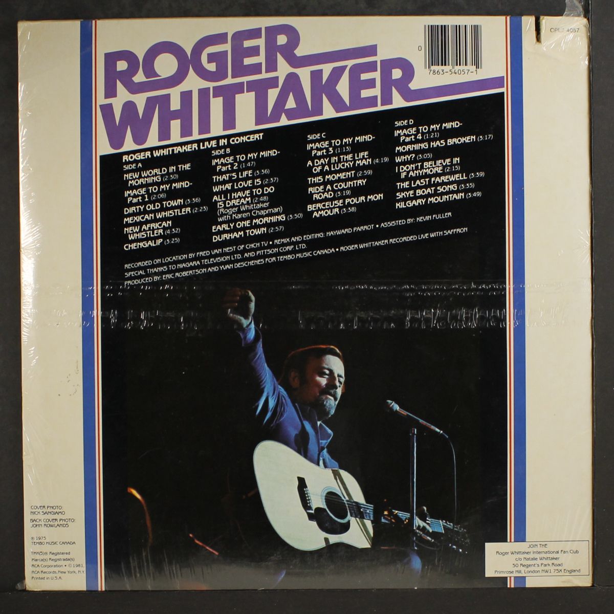 live in concert by ROGER WHITTAKER