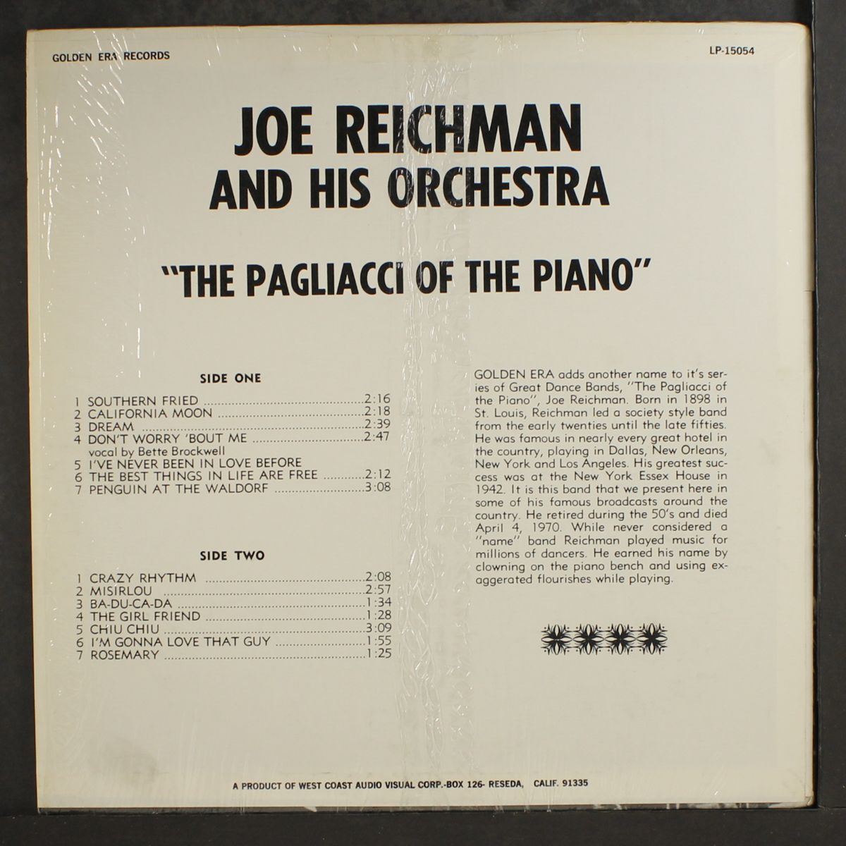 the pagliacci of the piano by JOE REICHMAN