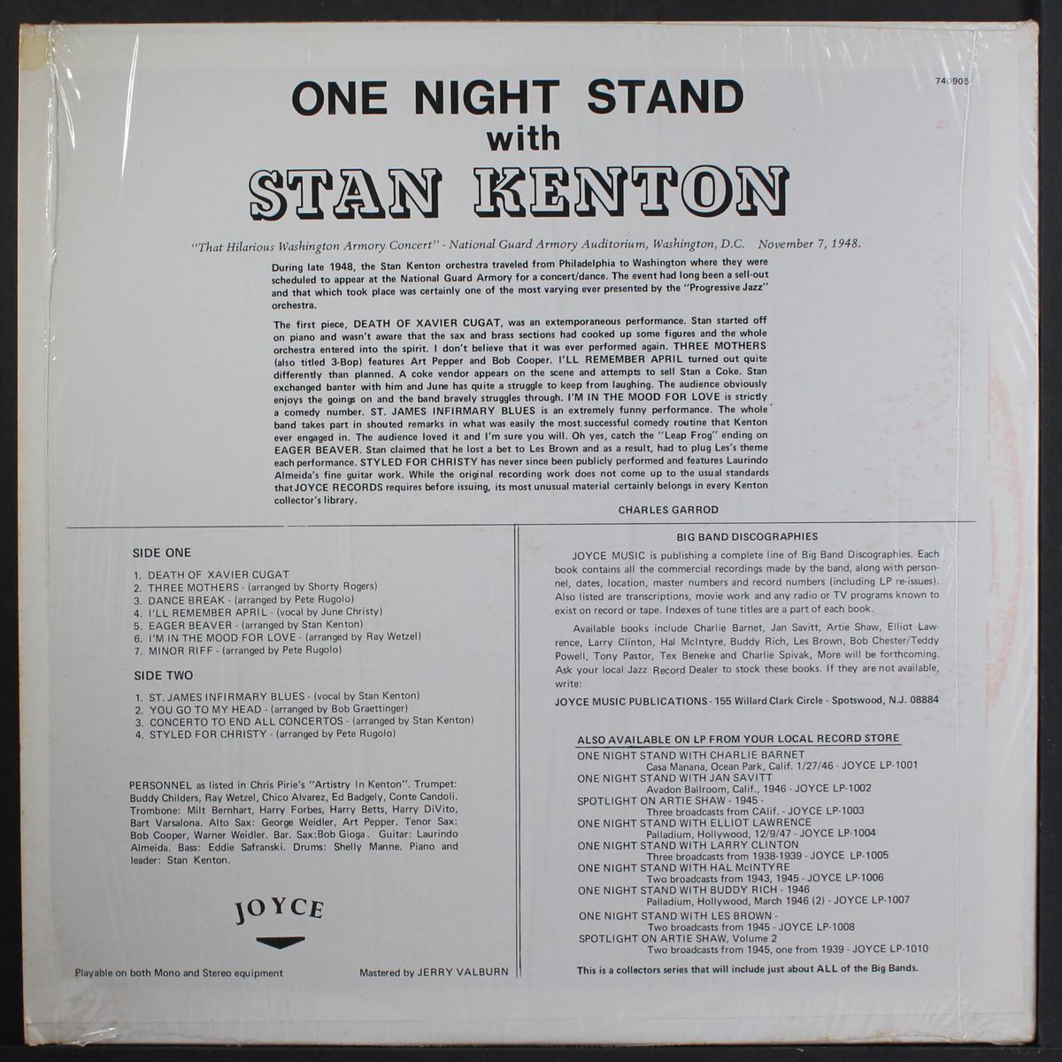 one night stand at the click by STAN KENTON