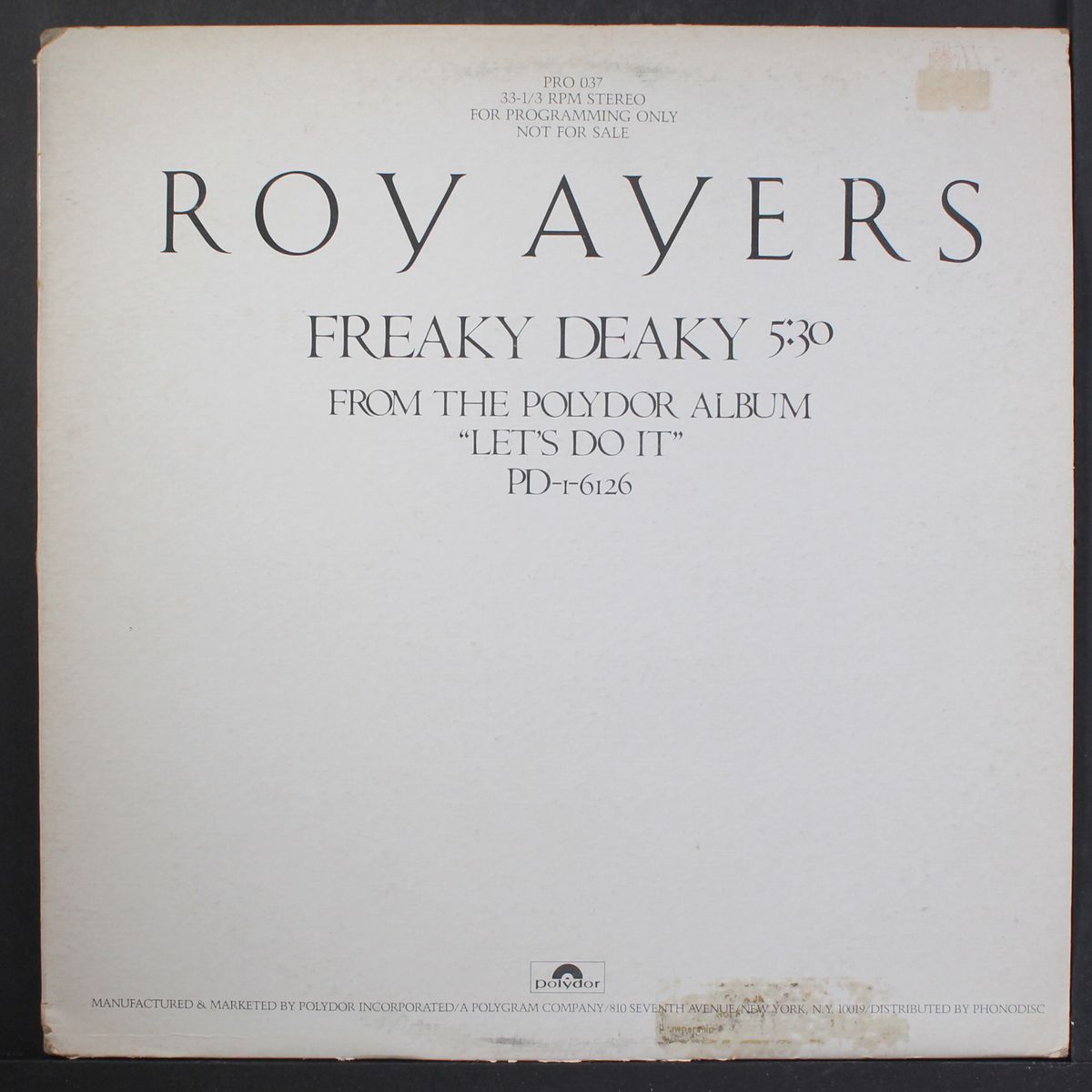 freaky deaky by ROY AYERS