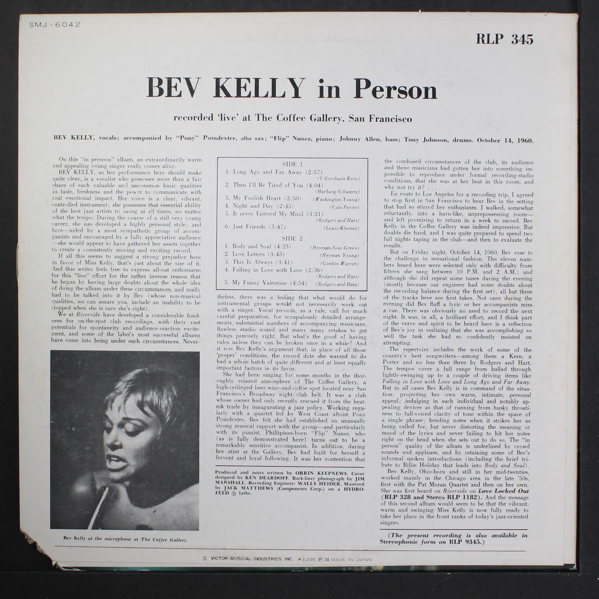 in person by BEV KELLY