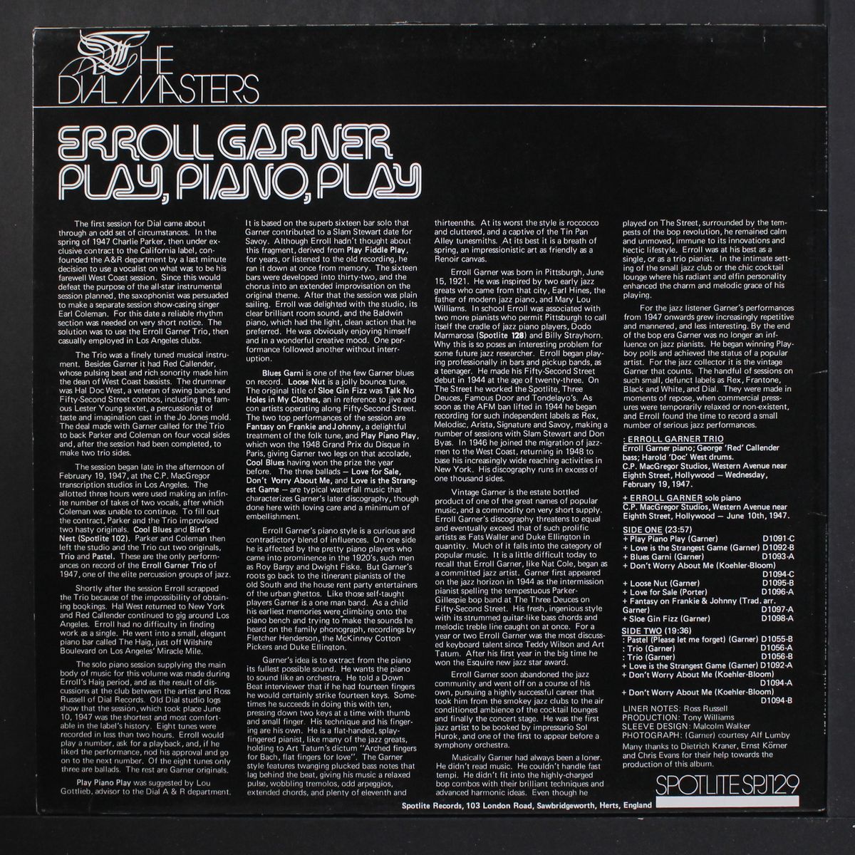 play, piano, play by ERROLL GARNER