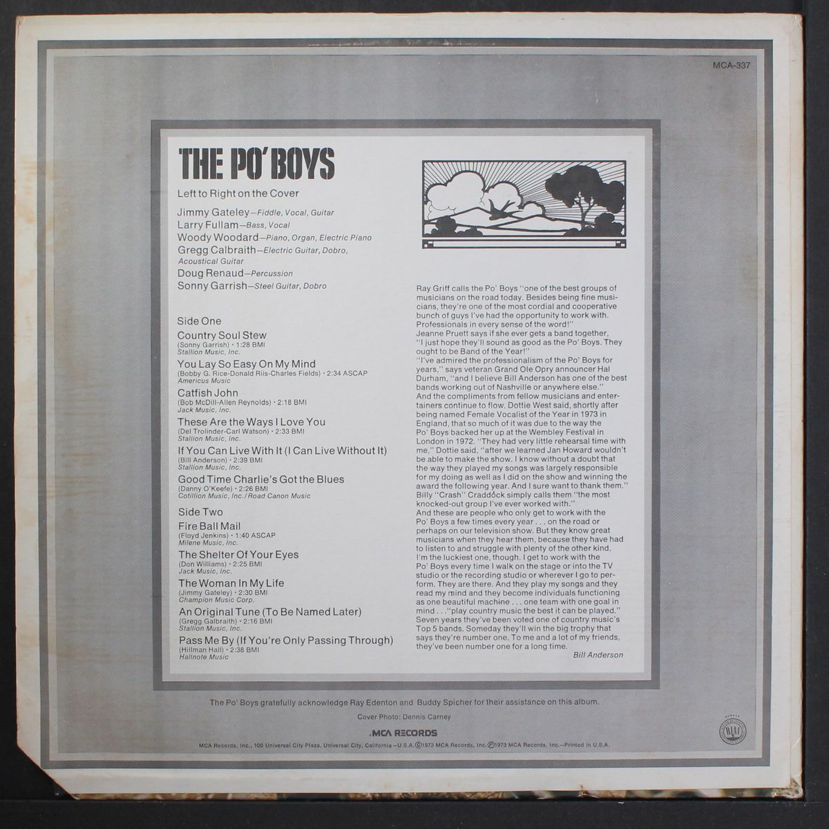 the rich sounds of bill anderson's by PO' BOYS