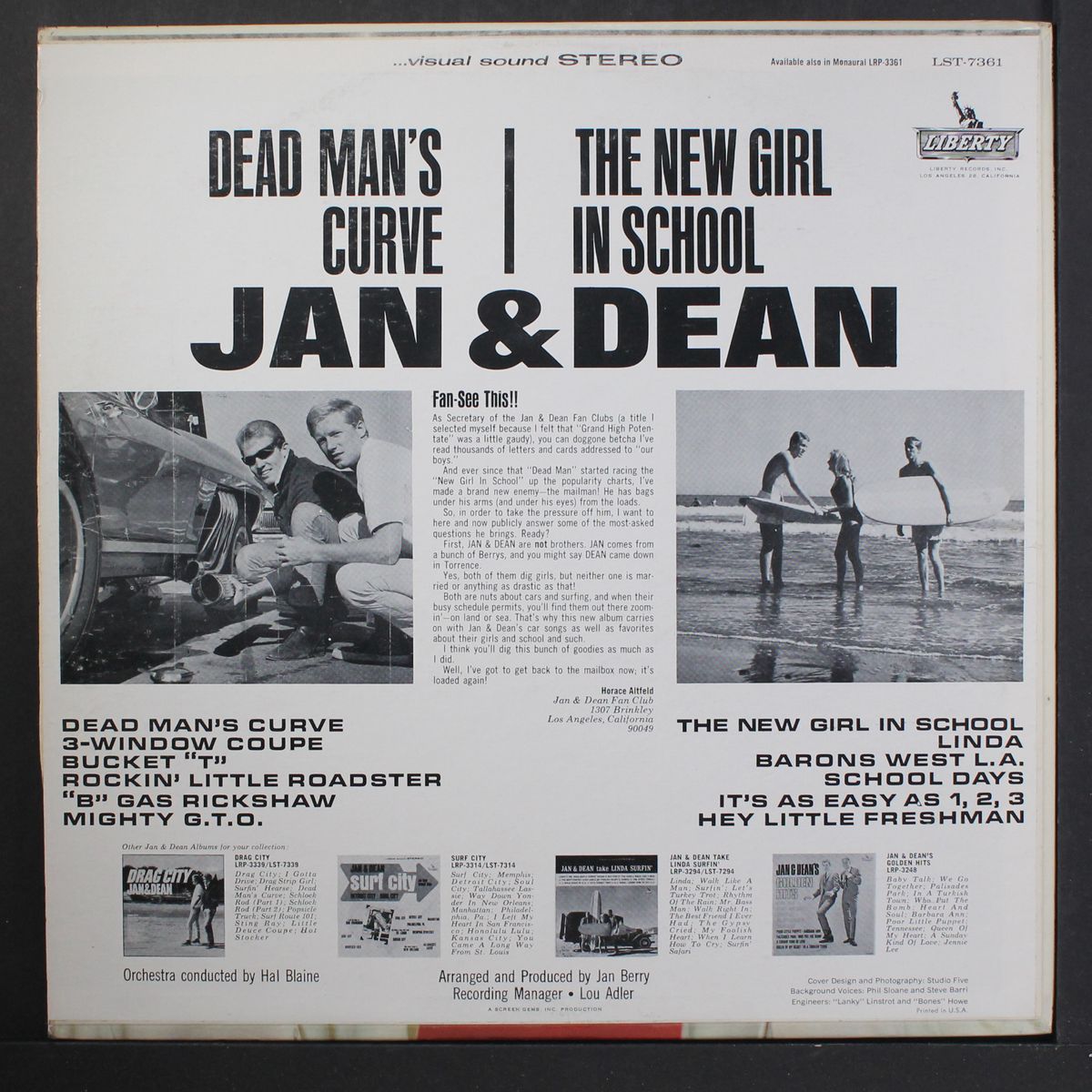 dead man's curve / new girl in school by JAN & DEAN