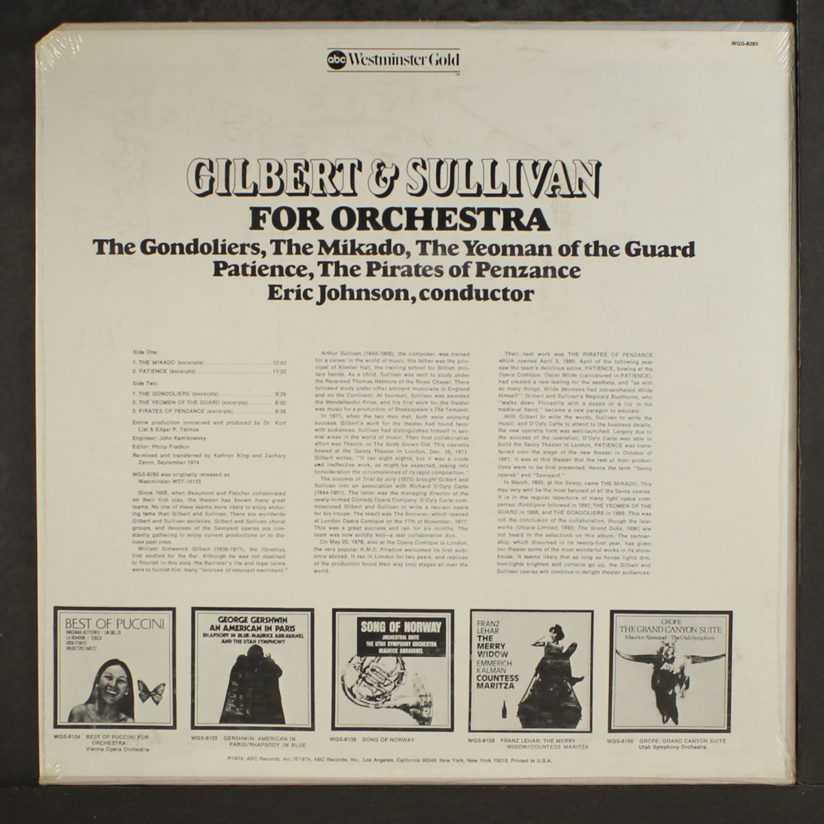 gilbert & sullivan for orchestra by ERIC JOHNSON