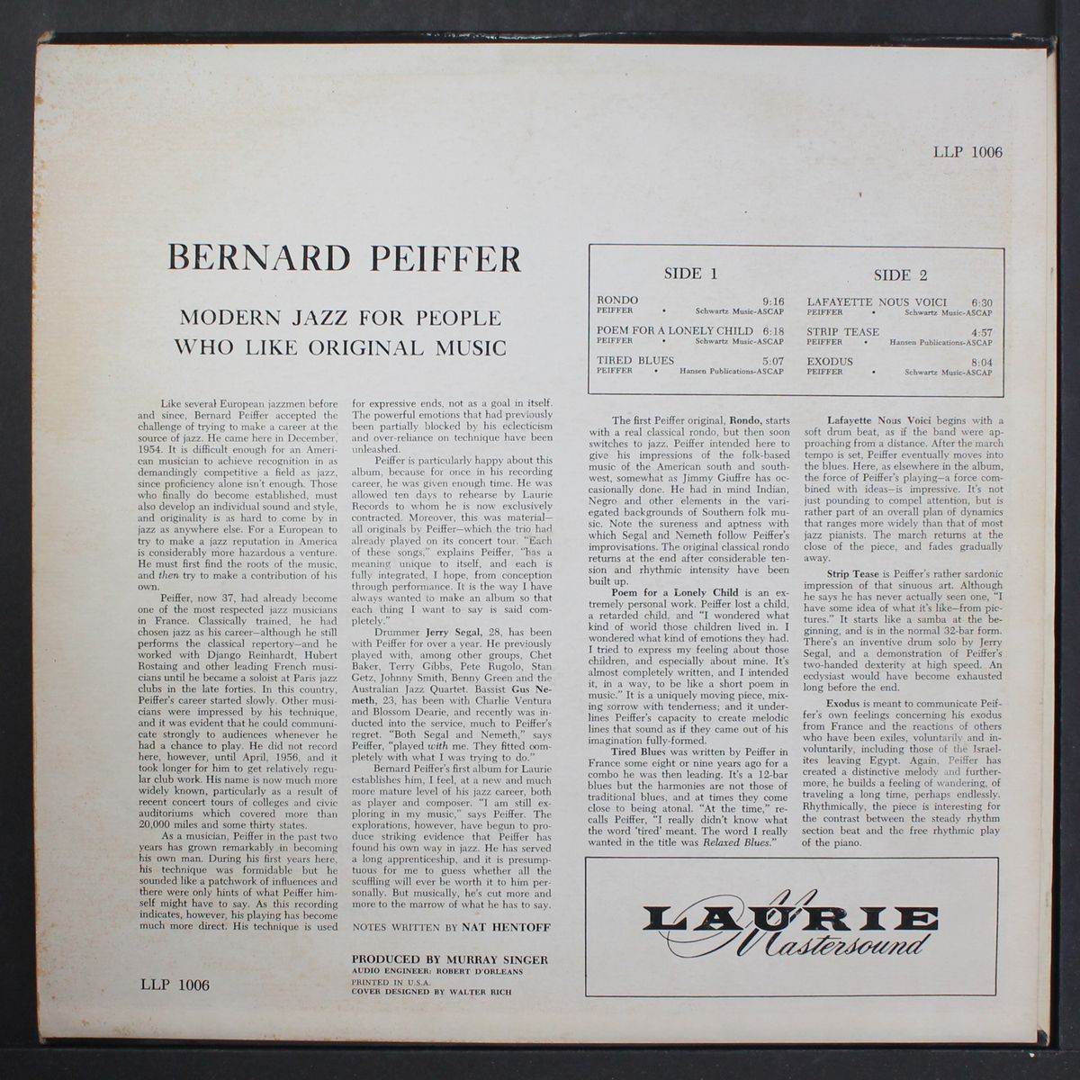 modern jazz for people who like original by BERNARD PEIFFER