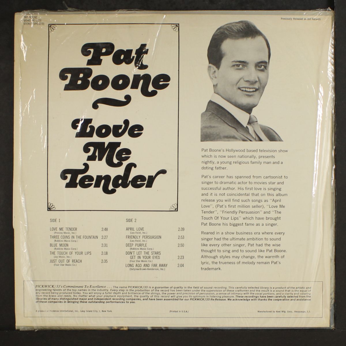 love me tender by PAT BOONE