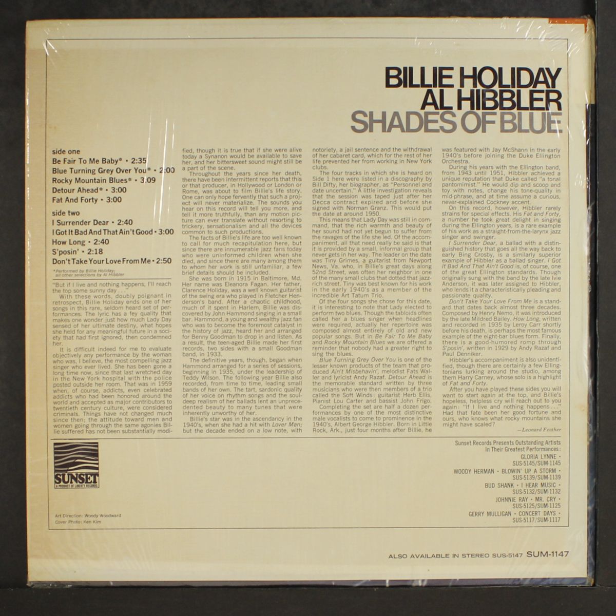 shades of blue by BILLIE HOLIDAY / AL HIBBLER