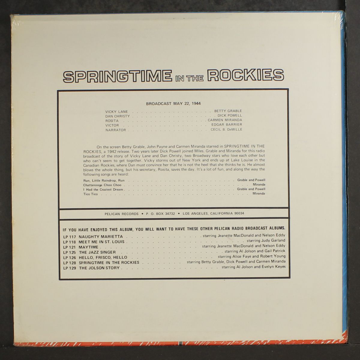 springtime in the rockies by ORIGINAL RADIO BROADCAST