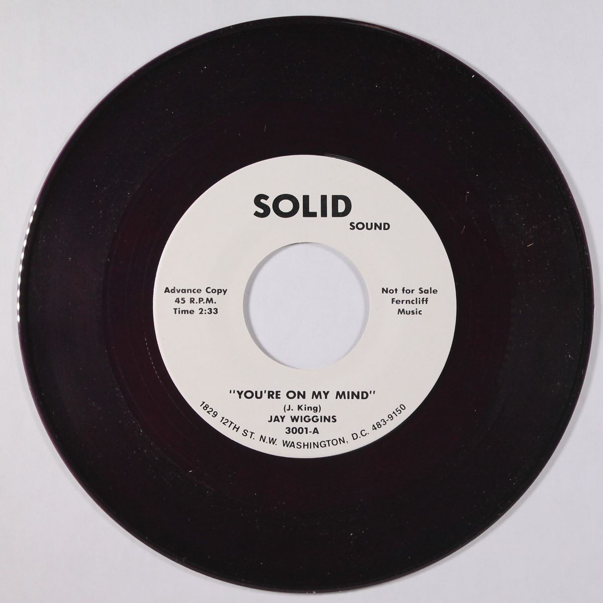 you're on my mind / no one by JAY WIGGINS / DUBS