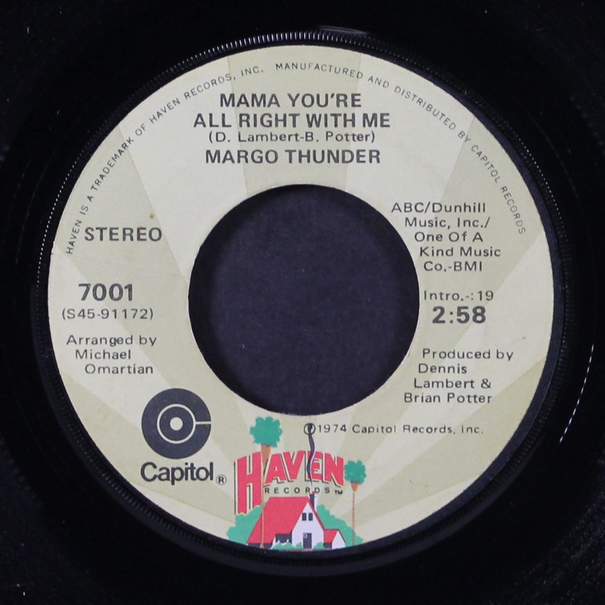 the soul of a woman / mama you're all right with me by MARGO THUNDER