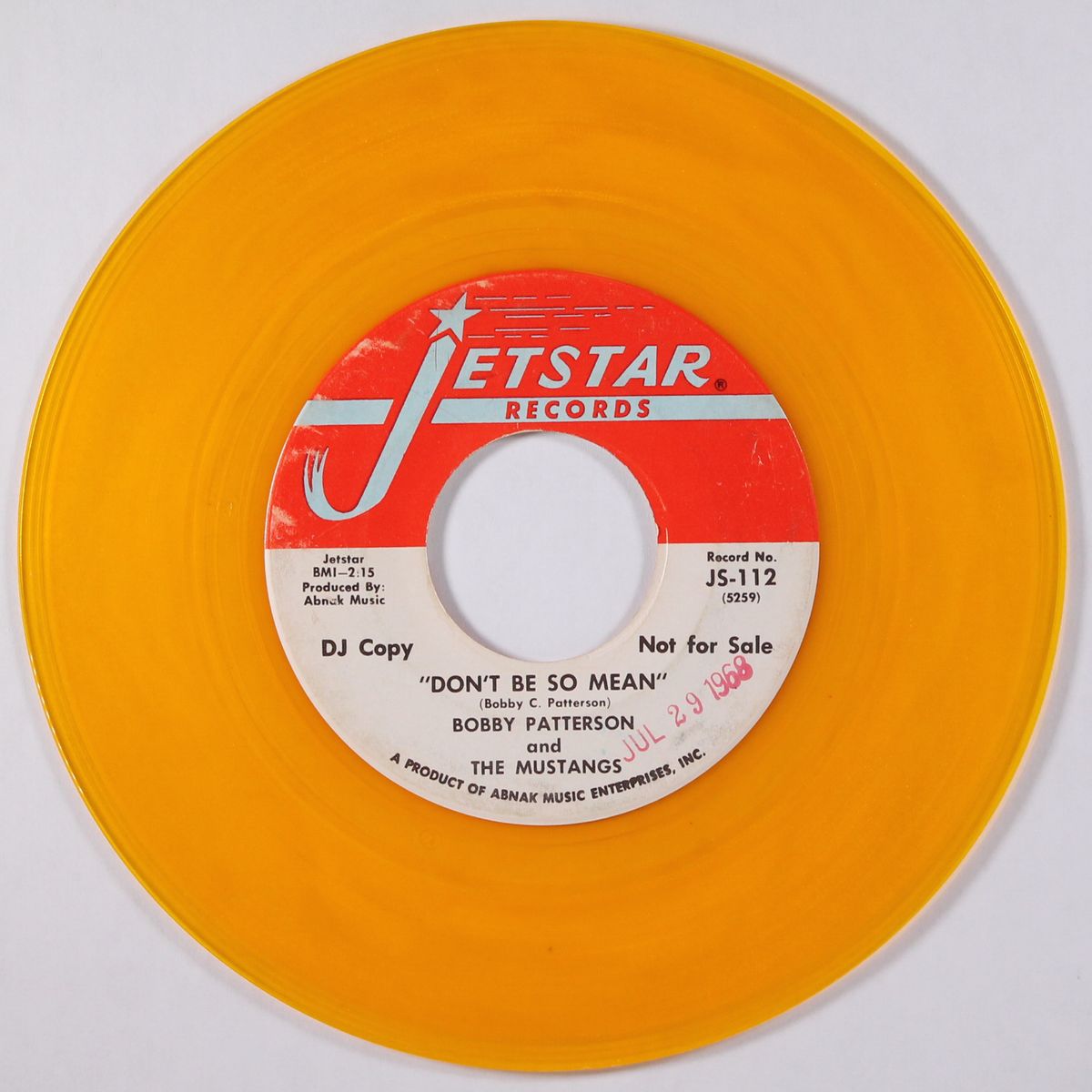 the good ol days / don't be so mean by BOBBY PATTERSON