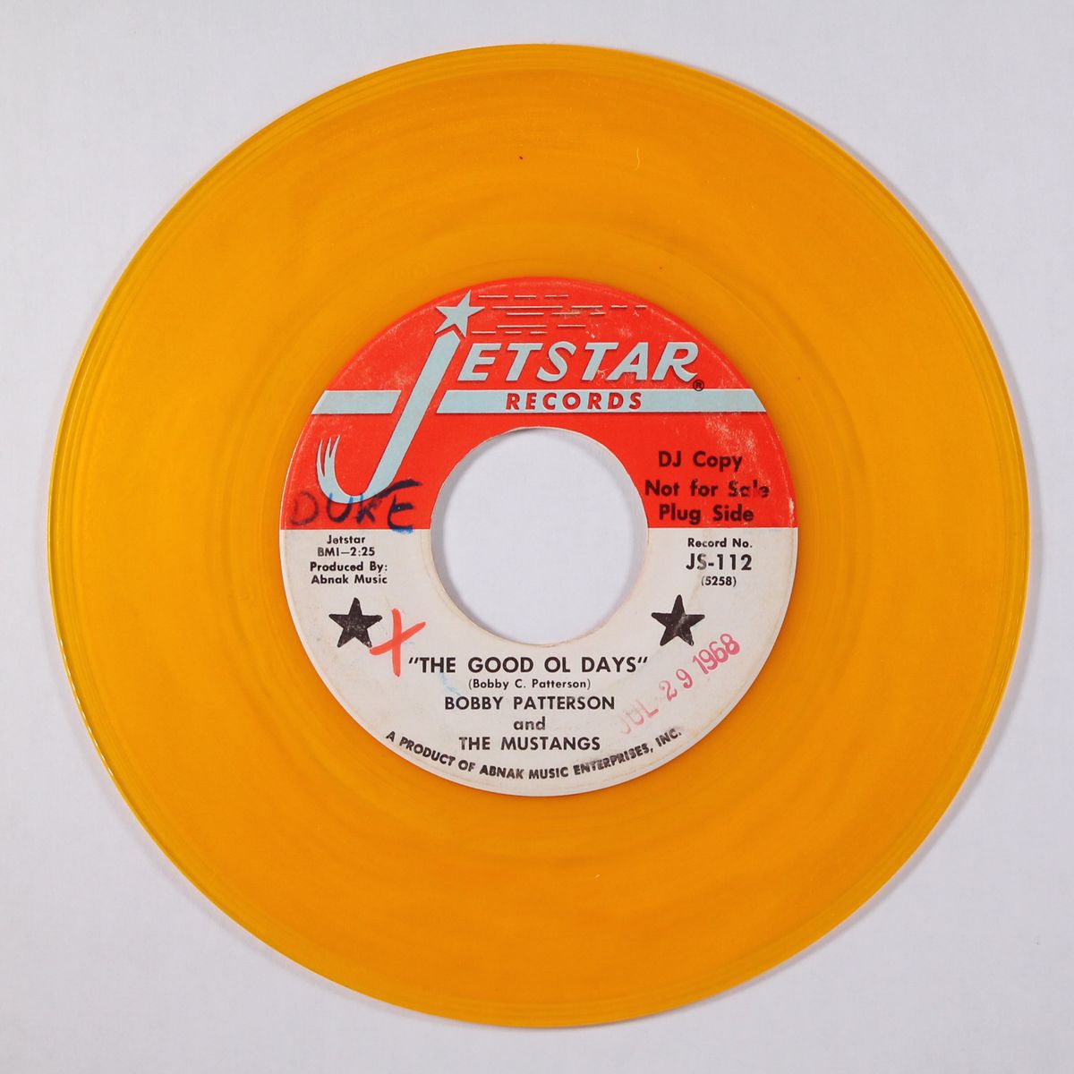 the good ol days / don't be so mean by BOBBY PATTERSON