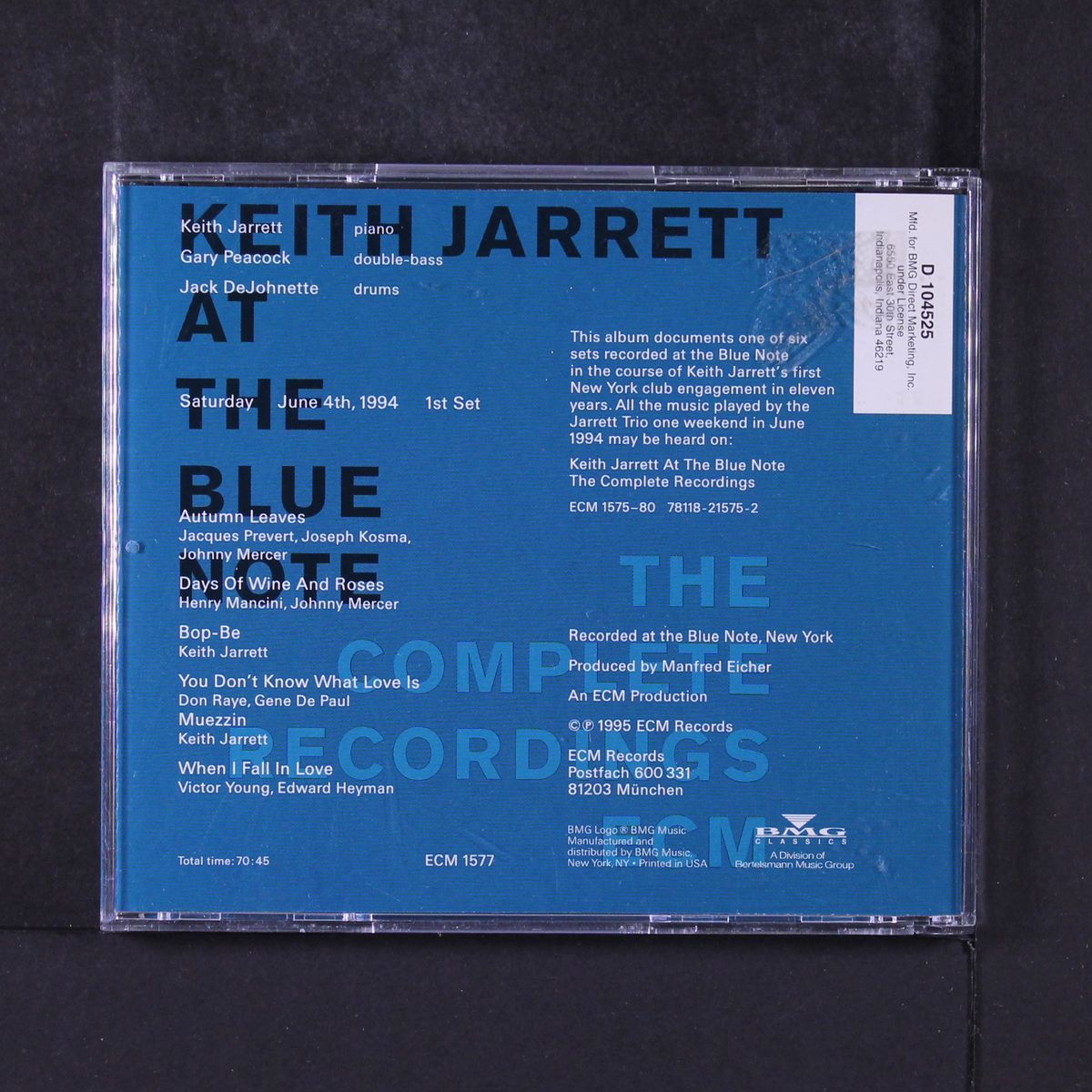 keith jarrett at the blue note by KEITH JARRETT, GARY PEACOCK, JACK DEJOHNETTE