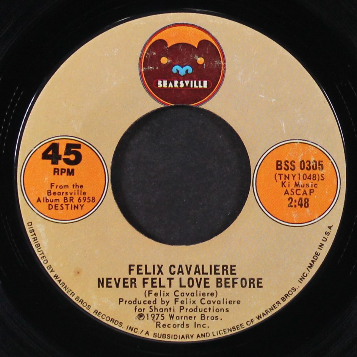 never felt love before / love came by FELIX CAVALIERE